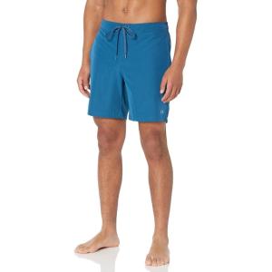 imageCalvin Klein Mens Standard Uv Protected Quick Dry Drawstring Patterned Swim TrunkSea Monochrome