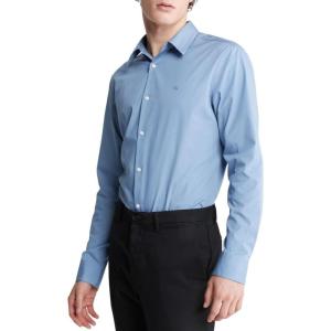 imageCalvin Klein Mens Stretch Cotton Monogram Logo Button Down ShirtInfinity