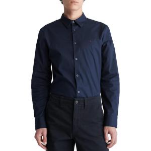 imageCalvin Klein Mens Stretch Cotton Monogram Logo Button Down ShirtSky Captain