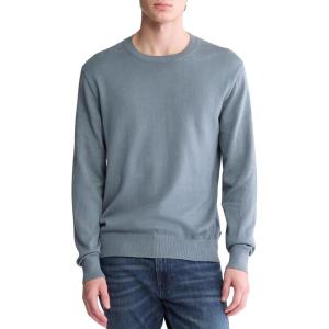 imageCalvin Klein Mens Supima Cotton Solid Monogram Logo SweaterStormy Weather