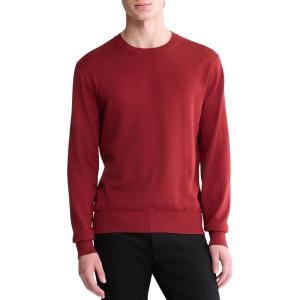 imageCalvin Klein Mens Supima Cotton Solid Monogram Logo SweaterSyrah