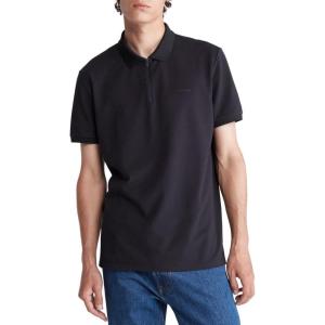 imageCalvin Klein Mens Tech Zip PoloBlack Beauty