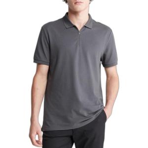 imageCalvin Klein Mens Tech Zip PoloForged Iron