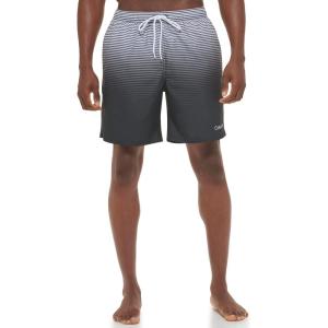 imageCalvin Klein Mens UV Protected Two Tone Logo Swim TrunkBlack Gradient
