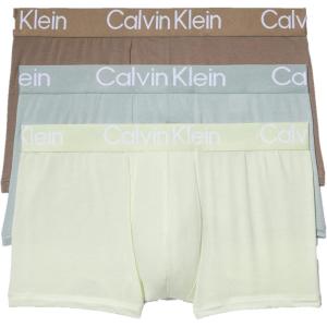 imageCalvin Klein Mens Ultra Soft Modern 3Pack TrunkNatural Gray  Spring Onion  Frosted Fern