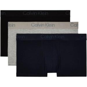imageCalvin Klein Mens Ultra Soft Modern Modal 3Pack TrunkBlack  Shoreline  Grey Heather