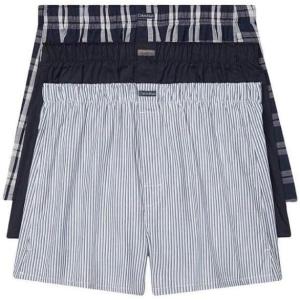 imageCalvin Klein Mens Underwear Cotton Classics 3Pack Woven BoxerTideMorgan Plaid  TideMontague Stripe  Tide