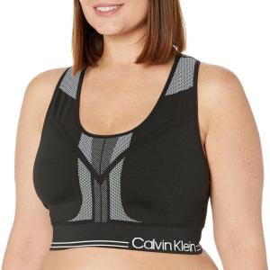 imageCalvin Klein Performance Womens Medium Impact Reversible Sports Bra Standard and Plus SizingBlack