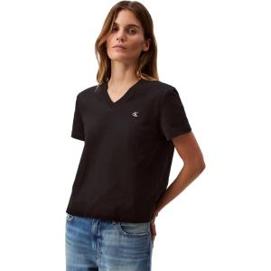 imageCalvin Klein Womens Archive Logo VNeck TShirtBlack
