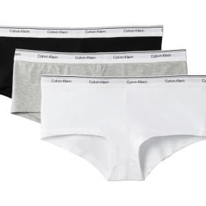 imageCalvin Klein Womens Balance Cotton Stretch Boyshort Panties 3 PackBlack White Grey Heather