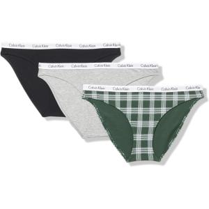 imageCalvin Klein Womens Carousel Bikini PantyBlack  Grey Heather Dunn Plaid  Obssessed