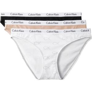 imageCalvin Klein Womens Carousel Bikini PantyBlackCedarWhite With Ck Hearts