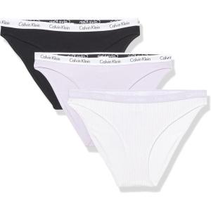 imageCalvin Klein Womens Carousel Bikini PantyBlackOrchid PetalSeersucker Stripeorchid Petal