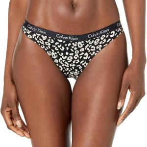 imageCalvin Klein Womens Carousel Bikini PantyGrey HeatherMarker Cheetah  BlackFaded Lilac