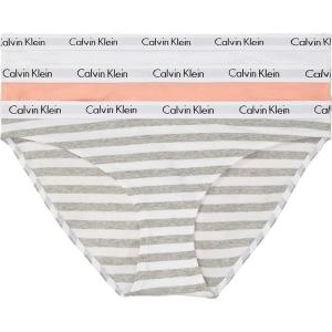 imageCalvin Klein Womens Carousel Bikini PantyMellow OrangeWhiteRainer StripeGrey Heather