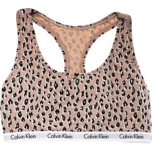 imageCalvin Klein Womens Carousel Logo BraletteCheetah Shadow Honey Almond