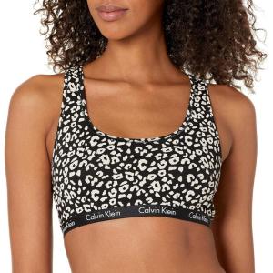 imageCalvin Klein Womens Carousel Logo BraletteMarker Cheetah  Black