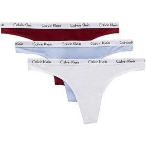 imageCalvin Klein Womens Carousel Logo Cotton Stretch Thong Panties 3 PackRaspberry JamDusty PeriwinkleWhite