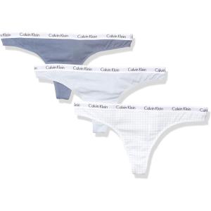 imageCalvin Klein Womens Carousel Logo Cotton Stretch Thong Panties 3 PackSpring BlueScorched DenimGingham