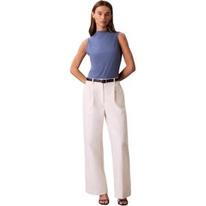 imageCalvin Klein Womens Crepe Mock Neck TopBijou Blue