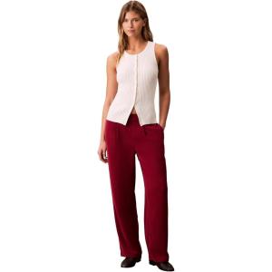 imageCalvin Klein Womens Crepe Wide Leg TrouserMagenta Jewel