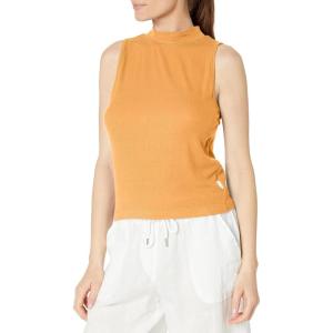 imageCalvin Klein Womens Everyday Embrodery Monogram Cropped SS Short Sleeve Mock NeckSunset