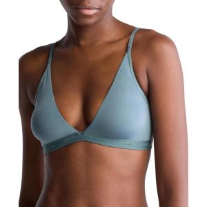 imageCalvin Klein Womens Form to Body Lightly Lined Triangle BraletteBlue Performance