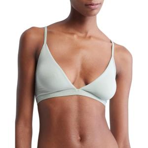 imageCalvin Klein Womens Form to Body Lightly Lined Triangle BraletteFrosted Fern
