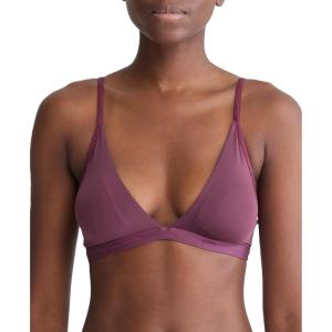imageCalvin Klein Womens Form to Body Lightly Lined Triangle BraletteMauve Wine
