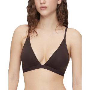 imageCalvin Klein Womens Form to Body Lightly Lined Triangle BraletteWoodland