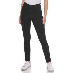 imageCalvin Klein Womens Hi Rise Slim Crop DenimReal Black