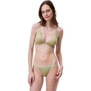 imageCalvin Klein Womens Ideal Micro Low Rise String ThongIguana Gray