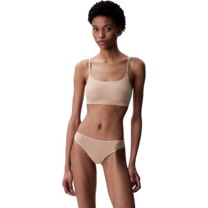 imageCalvin Klein Womens Invisibles Comfort Seamless Adjustable Skinny Strap Bralette BraBeige