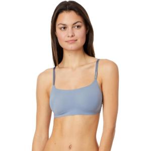 imageCalvin Klein Womens Invisibles Comfort Seamless Adjustable Skinny Strap Bralette BraFlint Stone