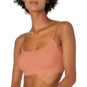 imageCalvin Klein Womens Invisibles Comfort Seamless Adjustable Skinny Strap Bralette BraLight Chestnut