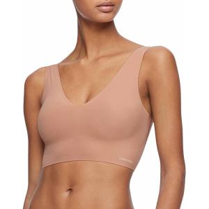 imageCalvin Klein Womens Invisibles Comfort Seamless Lightly Lined V Neck Bralette BraLight Chestnut