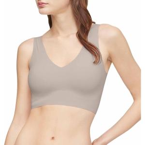 imageCalvin Klein Womens Invisibles Comfort Seamless Lightly Lined V Neck Bralette BraMink
