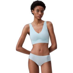 imageCalvin Klein Womens Invisibles Comfort Seamless Lightly Lined V Neck Bralette BraMoonlight Jade