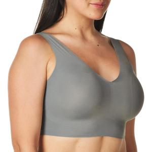 imageCalvin Klein Womens Invisibles Comfort Seamless Lightly Lined V Neck Bralette BraPewter