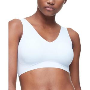 imageCalvin Klein Womens Invisibles Comfort Seamless Lightly Lined V Neck Bralette BraRain Dance