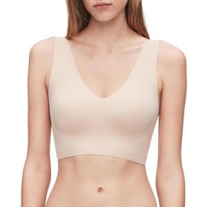 imageCalvin Klein Womens Invisibles Comfort Seamless Wirefree Lightly Lined Triangle Bralette BraBare