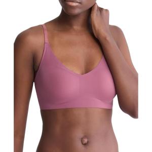 imageCalvin Klein Womens Invisibles Comfort Seamless Wirefree Lightly Lined Triangle Bralette BraDeep Mauve