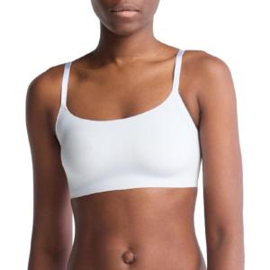 imageCalvin Klein Womens Invisibles Comfort Seamless Wirefree Lightly Lined Triangle Bralette BraPlein Air W Ivory Logo
