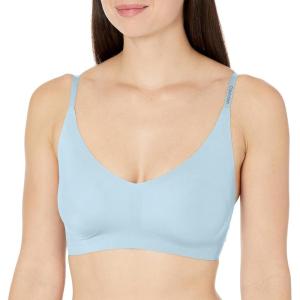 imageCalvin Klein Womens Invisibles Comfort Seamless Wirefree Lightly Lined Triangle Bralette BraRain Dance