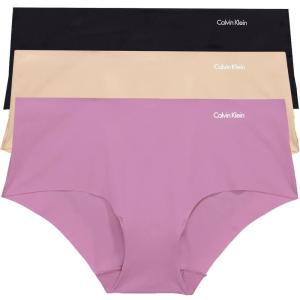 imageCalvin Klein Womens Invisibles Hipster Multipack PantyIris OrchidCedarBlack