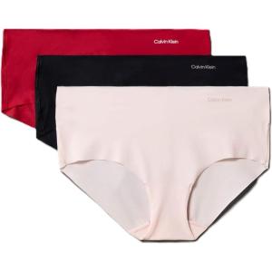 imageCalvin Klein Womens Invisibles Hipster Multipack PantyRed StampNymphs ThighBlack
