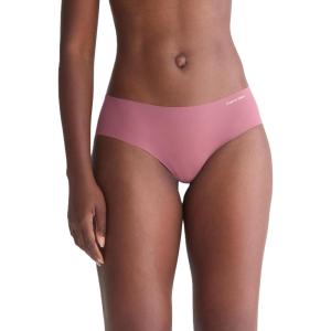 imageCalvin Klein Womens Invisibles Hipster PantyDeep Mauve W Fresh Taupe Logo