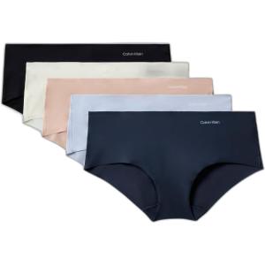 imageCalvin Klein Womens Invisibles Seamless Hipster Panties MultipackCasual BlueSpeakeasyCedarIvoryBlack