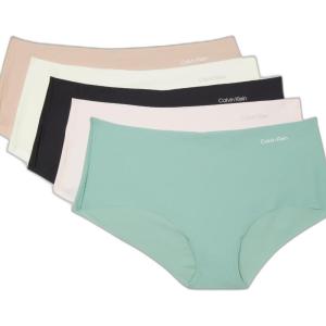 imageCalvin Klein Womens Invisibles Seamless Hipster Panties MultipackCharming GreenNymphs ThighBlackIvoryCedar