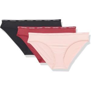 imageCalvin Klein Womens Luxe Comfort Micro Stretch Bikini Panties 3 PackBlack Syrah  Subdued
